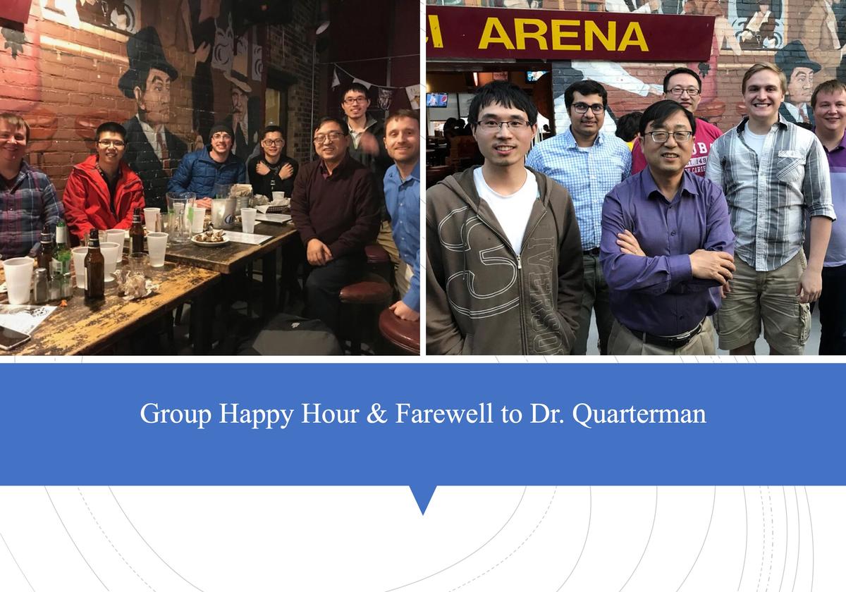 Group Happy Hour & Farewell to Dr. Quarterman!